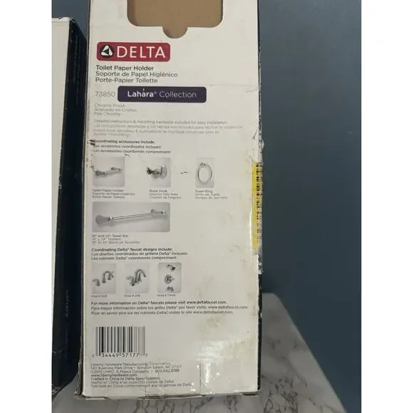 Delta Lahara Chrome‎ Towel Ring & Toilet Paper Roll Open Box 73846 and 73850 - Picture 8 of 8
